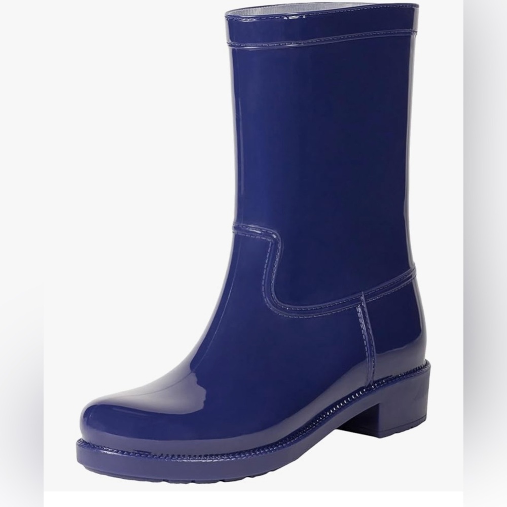 NWT The Drop Stella Midshaft Rainboot Navy